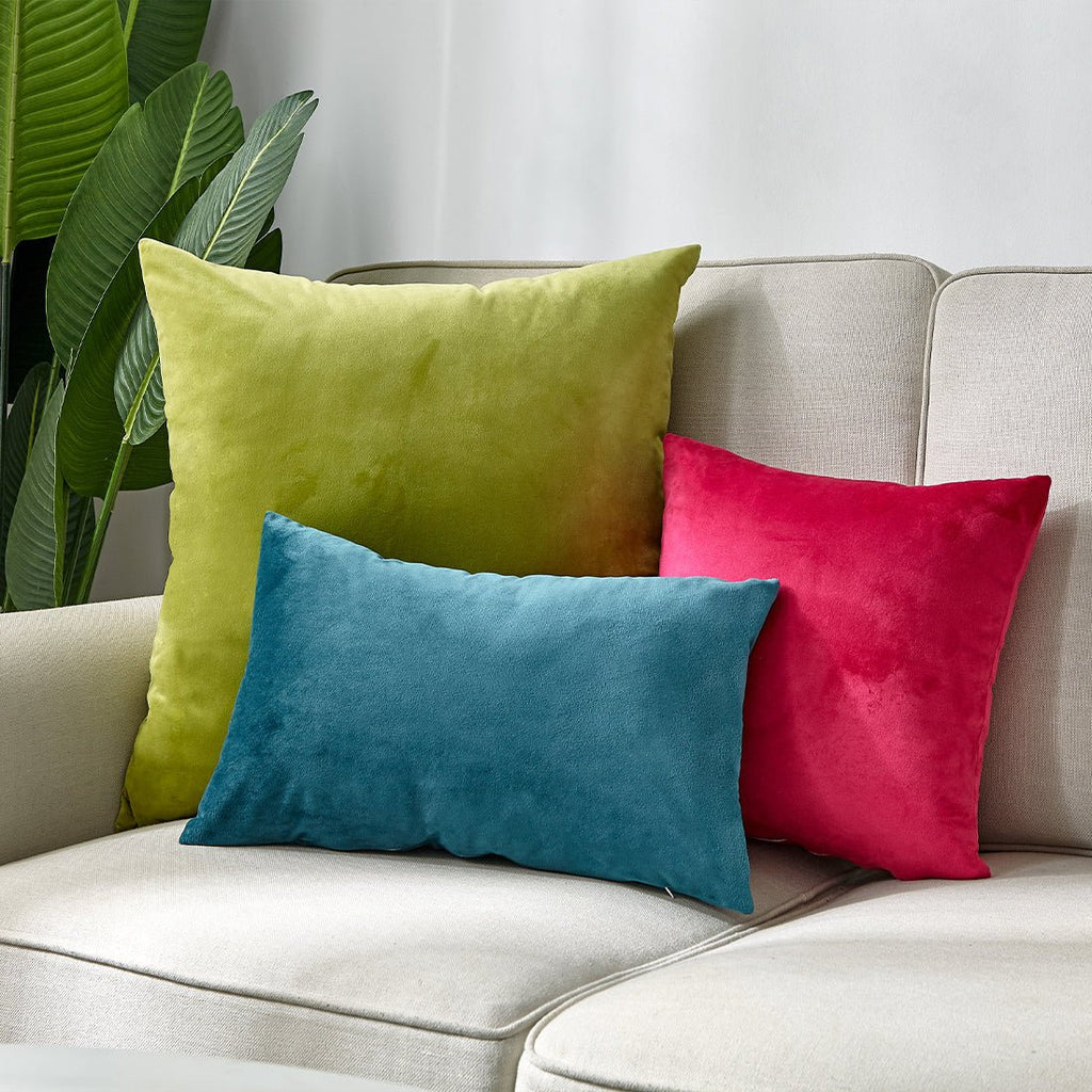 Luxe Velvet Lumbar Pillow with Insert | 12"x20" | 9 Colors